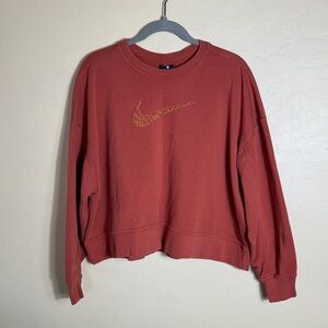 Nike Women's Rust Red Crew Neck Sweater